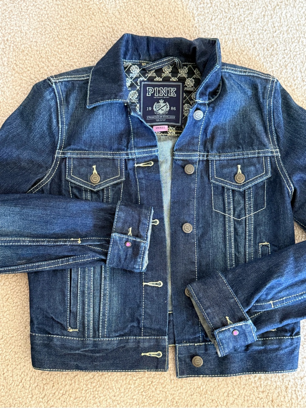 PINK Victoria's Secret • jean jacket • small